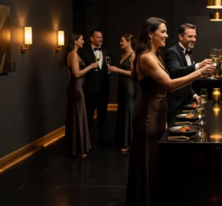 Meghitt esti hangulat gyertyafénnyel és elegáns vendégekkel a Royal Meeting Hubban