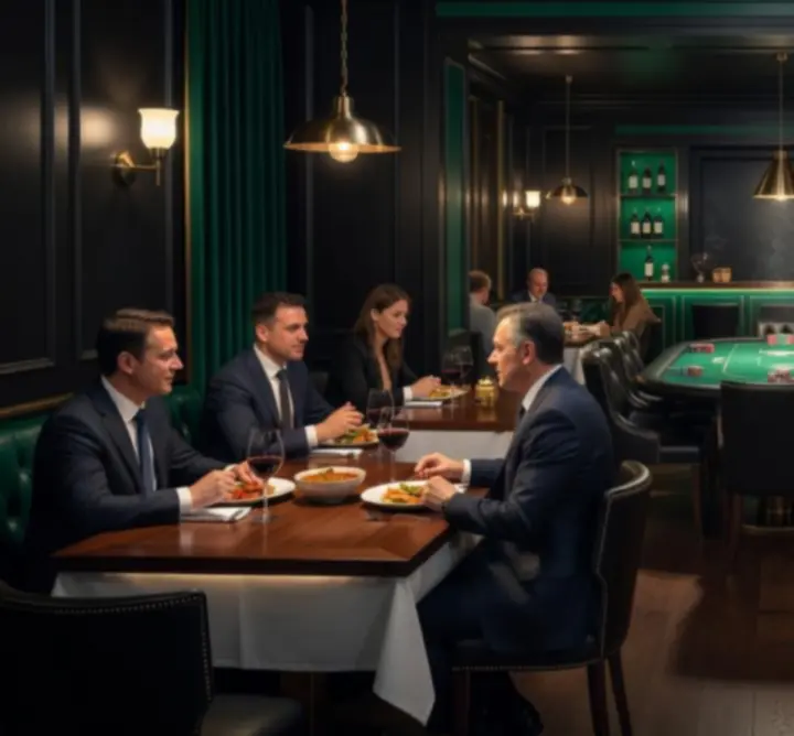 Cinematikus hangulatú modern magyar étterem és elegáns poker lounge